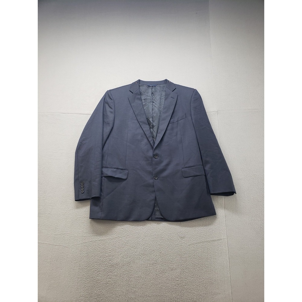 Brooks Brothers Men Blazer Jacket 46R Charcoal Gray 100% Wool Two Button Office